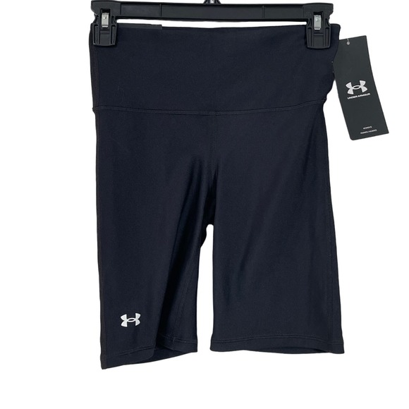 Under Armour Women S HeatGear Performance Bike Shorts black XS - Picture 1 of 7